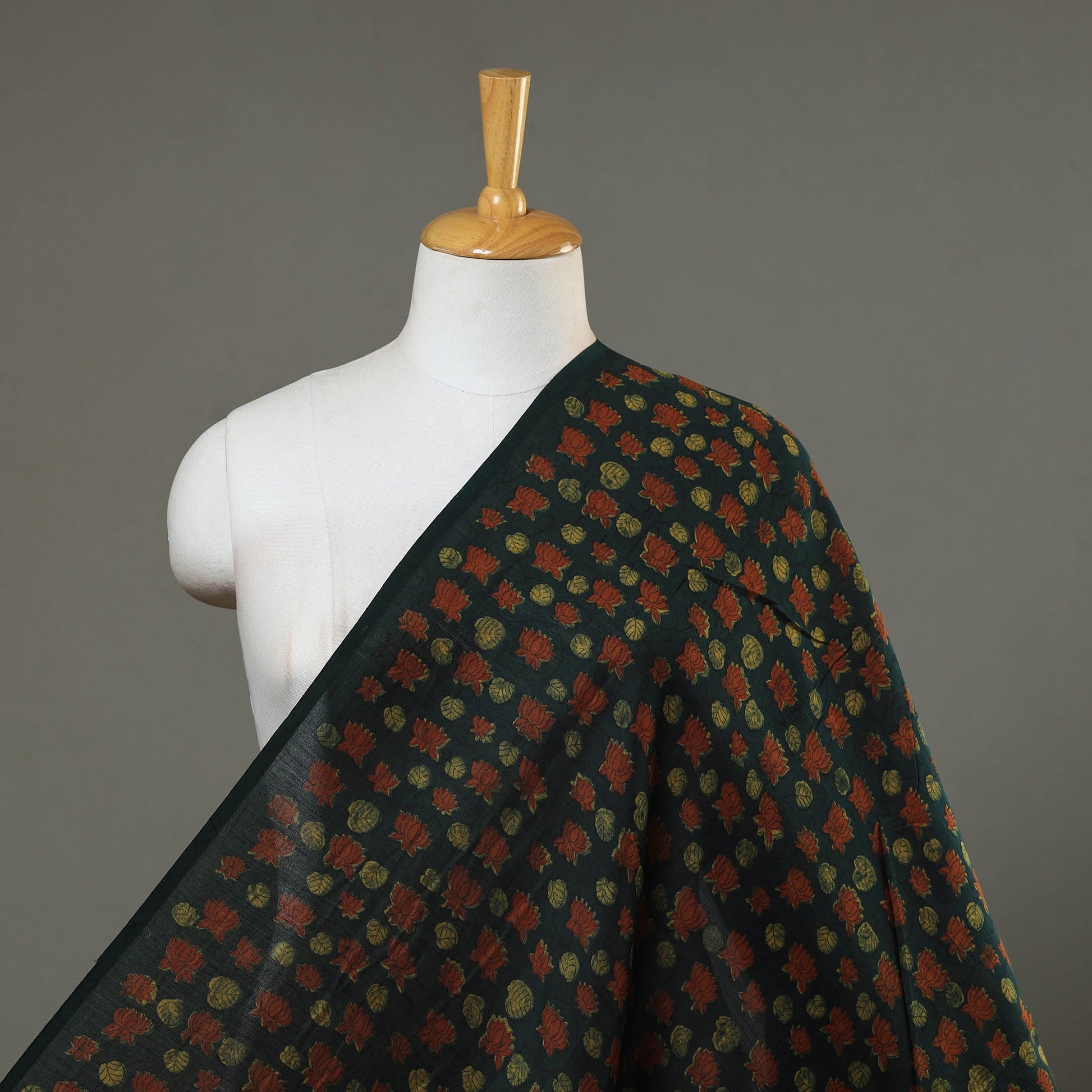 Natural Dyed Chanderi Silk Akola Print Fabric 05