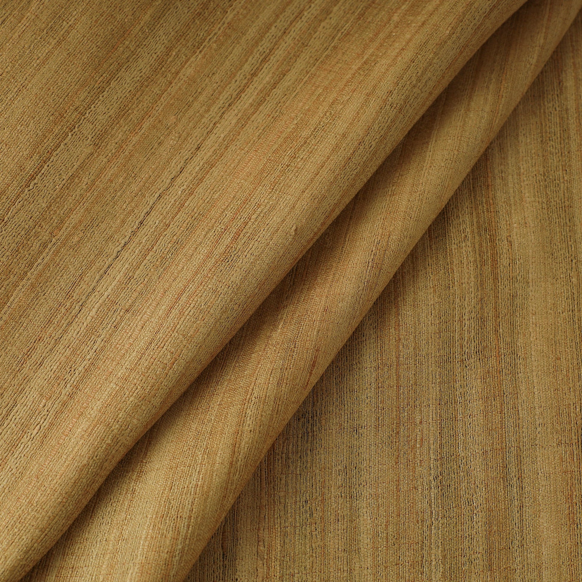 Brown - Authentic Handwoven Tussar Silk Bhagalpuri Fabric 07
