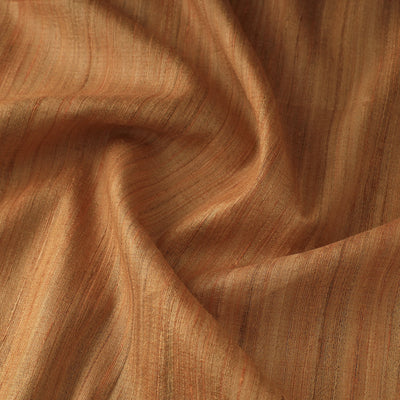 Brown - Authentic Handwoven Tussar Silk Bhagalpuri Fabric 12