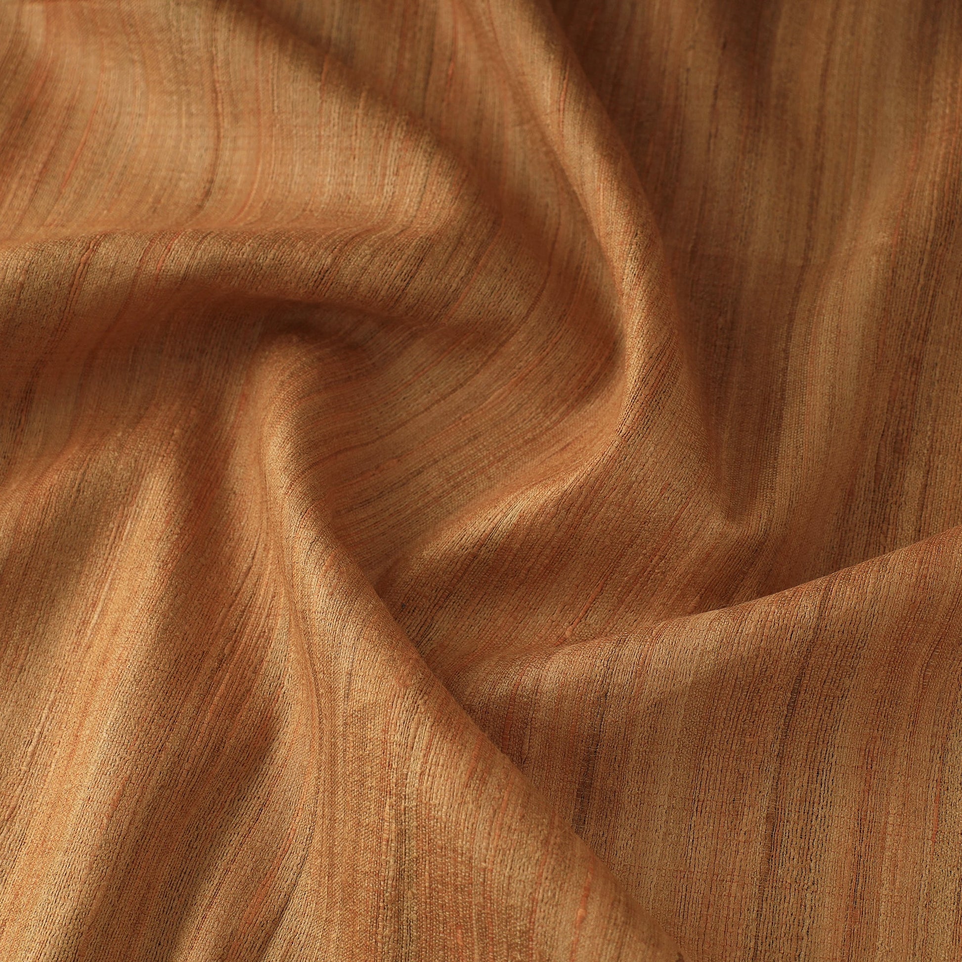 Brown - Authentic Handwoven Tussar Silk Bhagalpuri Fabric 12