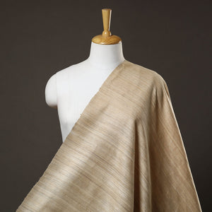 Beige - Authentic Handwoven Tussar Silk Bhagalpuri Fabric 14