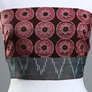 Brown - Hand Batik Printed Cotton Blouse Piece