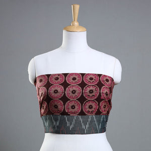 Brown - Hand Batik Printed Cotton Blouse Piece