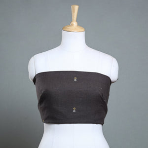 Brown - Organic Kala Cotton Pure Handloom Buti Blouse Piece