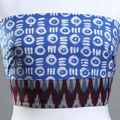 Blue - Hand Batik Printed Cotton Blouse Piece