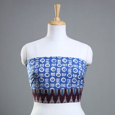 Blue - Hand Batik Printed Cotton Blouse Piece