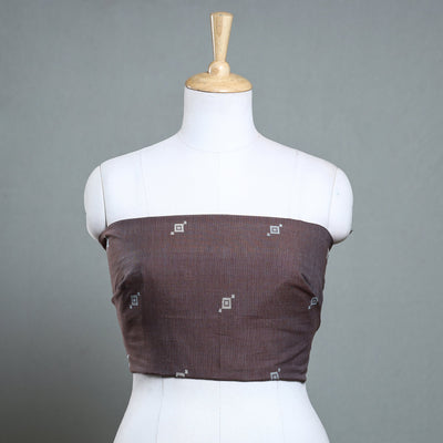 Brown - Jacquard Cotton Blouse Piece