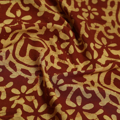 Brown - Hand Batik Printed Cotton Blouse Piece
