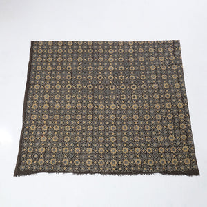 Brown - Hand Embroidered Ajrakh Cotton Blouse Piece