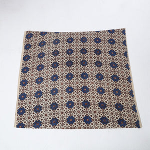 Beige - Hand Embroidered Ajrakh Cotton Blouse Piece