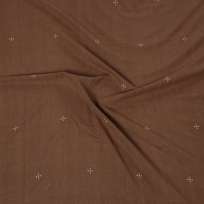 Brown - Organic Kala Cotton Pure Handloom Buti Blouse Piece
