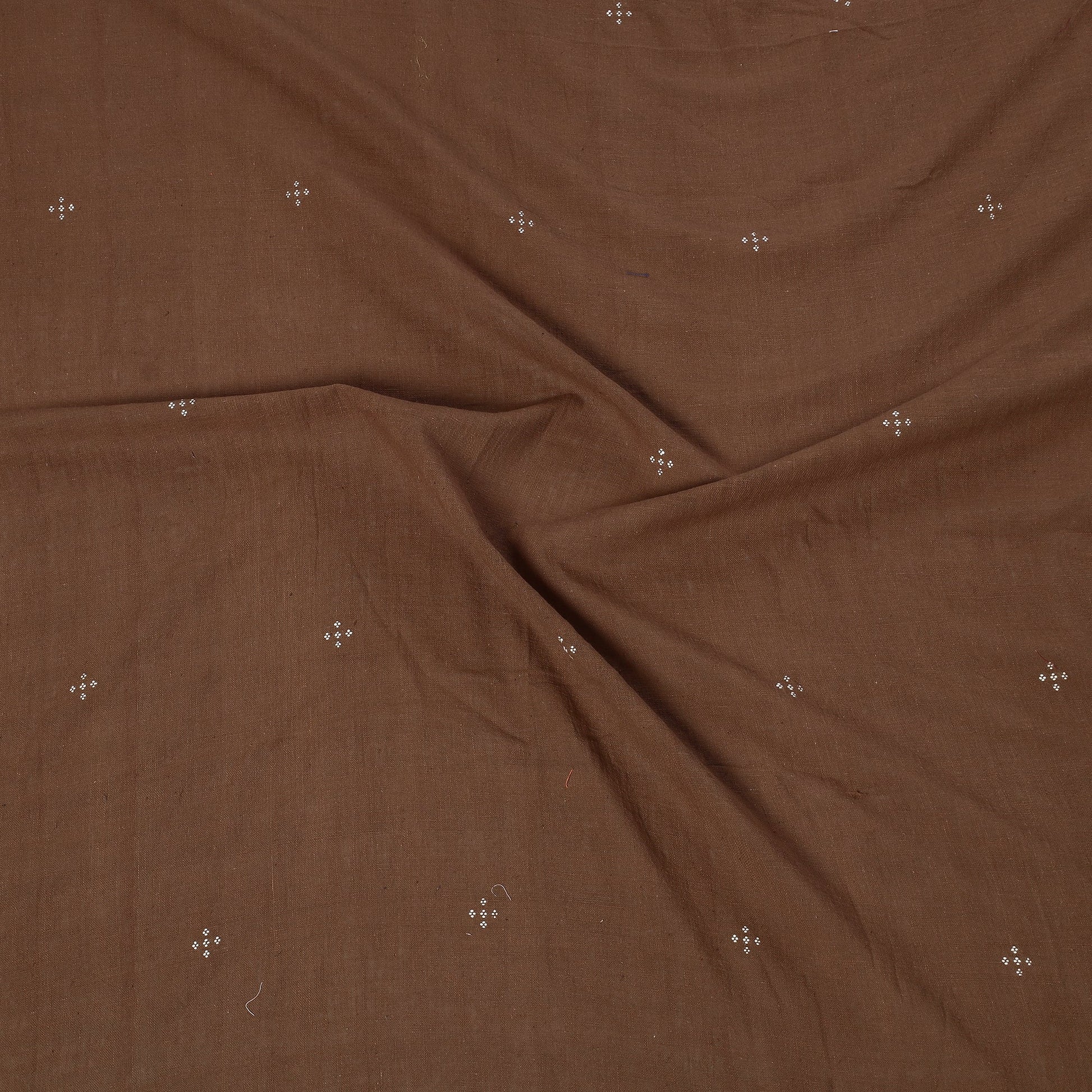 Brown - Organic Kala Cotton Pure Handloom Buti Blouse Piece