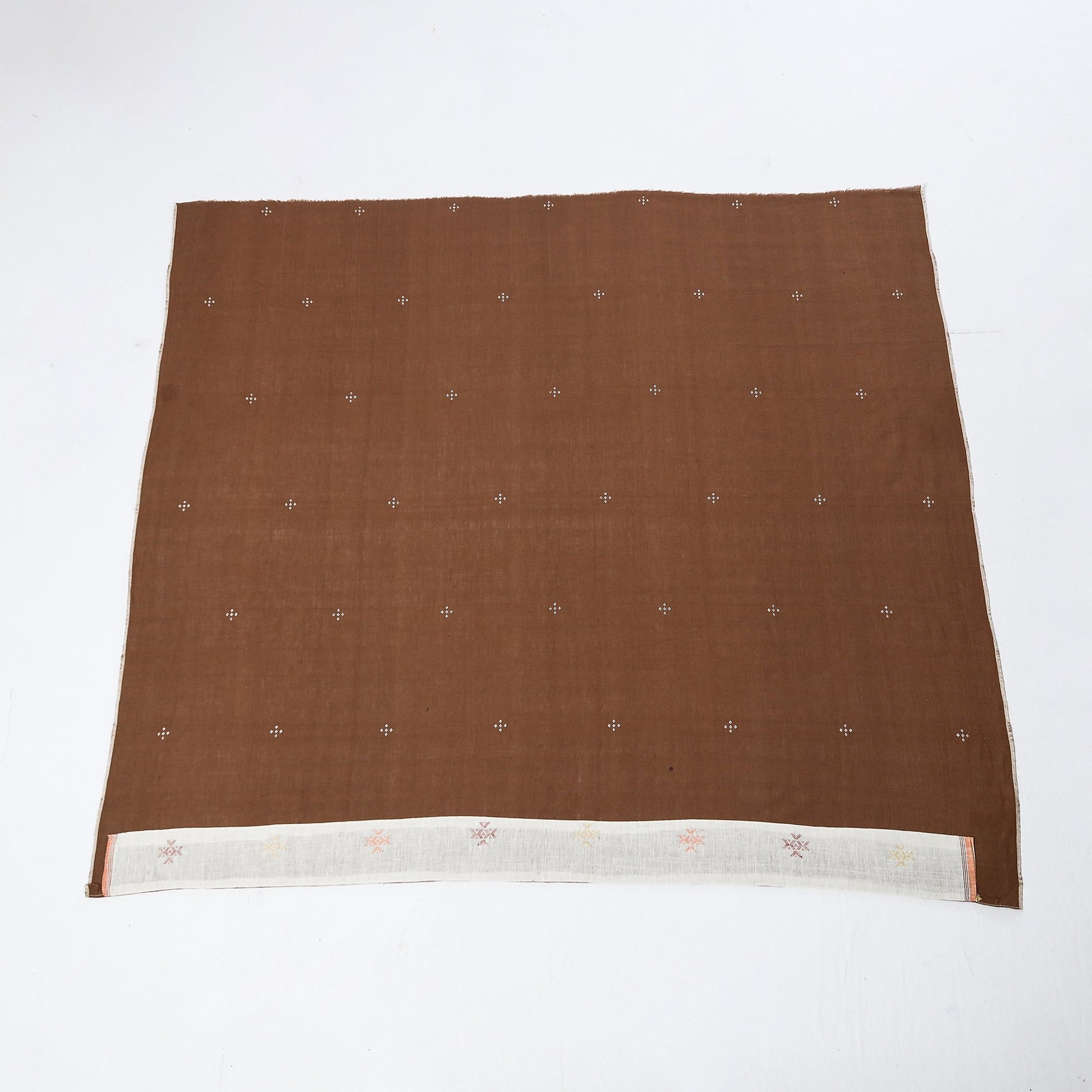 Brown - Organic Kala Cotton Pure Handloom Buti Blouse Piece