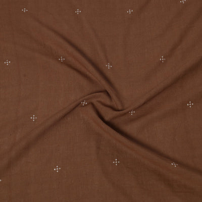 Brown - Organic Kala Cotton Pure Handloom Buti Blouse Piece