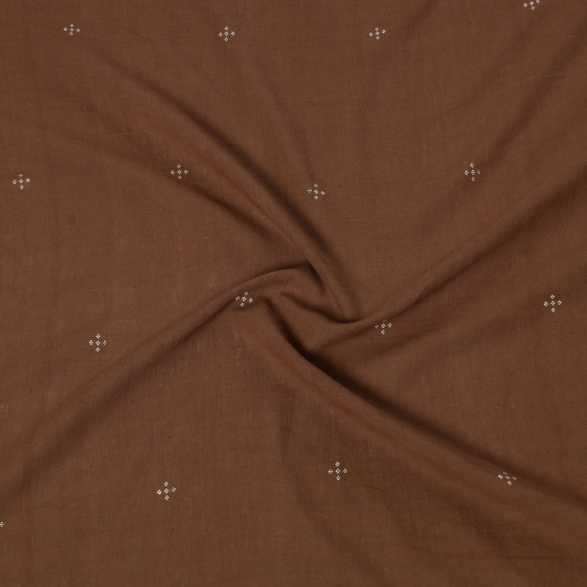 Brown - Organic Kala Cotton Pure Handloom Buti Blouse Piece