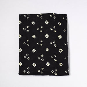 Black - Kutch Bandhani Tie-Dye Satin Cotton Precut Fabric (1.4 meter) 23