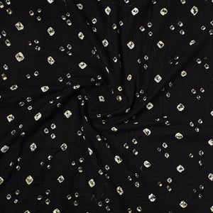 Black - Kutch Bandhani Tie-Dye Satin Cotton Precut Fabric (1.4 meter) 23