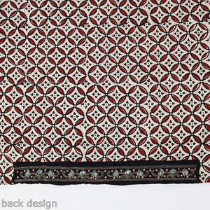 Beige - Zardozi Hand Embroidered Bagru Cotton Blouse Piece