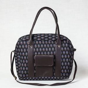 Brown - Kutch Printed Cotton Sling Bag