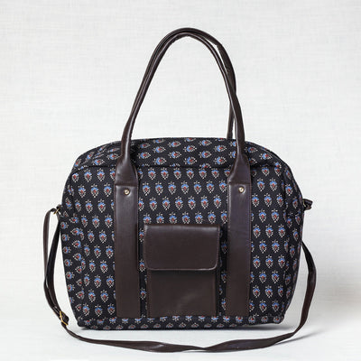 Brown - Kutch Printed Cotton Sling Bag