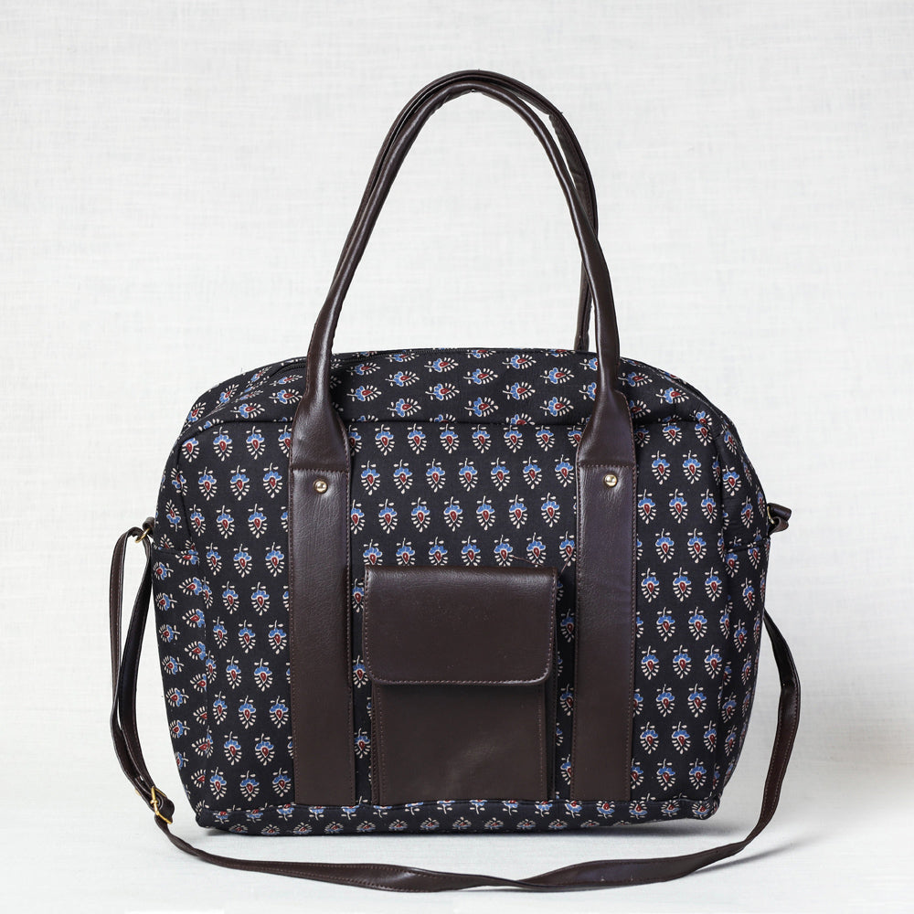 Brown - Kutch Printed Cotton Sling Bag