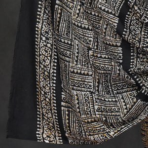 Black - 3pc Cotton Kutch Batik Print Dress Material 26