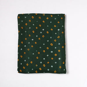 Green - Kutch Bandhani Tie-Dye Satin Cotton Precut Fabric (2 meter) 70