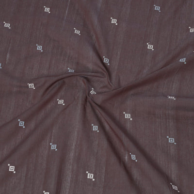 Brown - Jacquard Cotton Blouse Piece