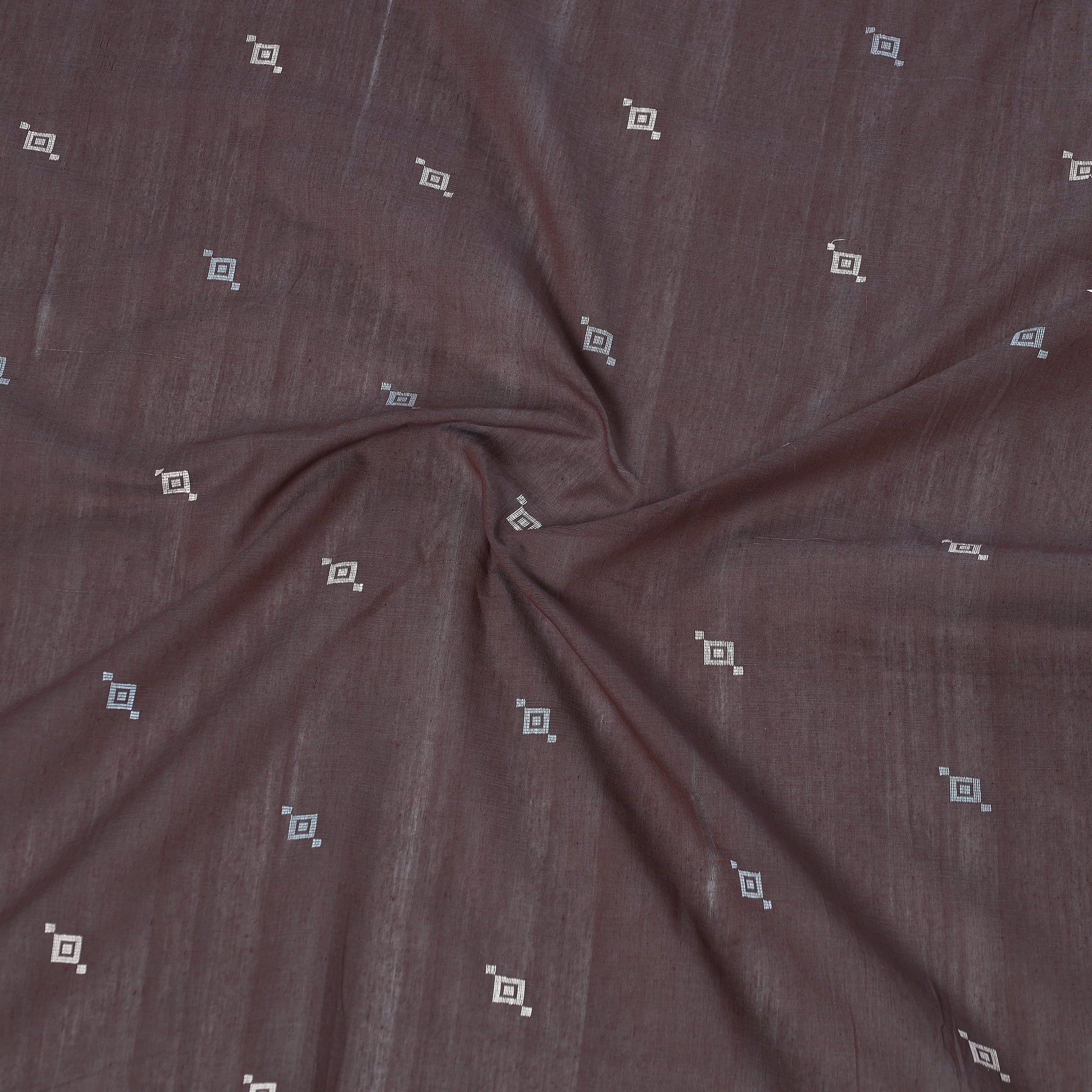 Brown - Jacquard Cotton Blouse Piece