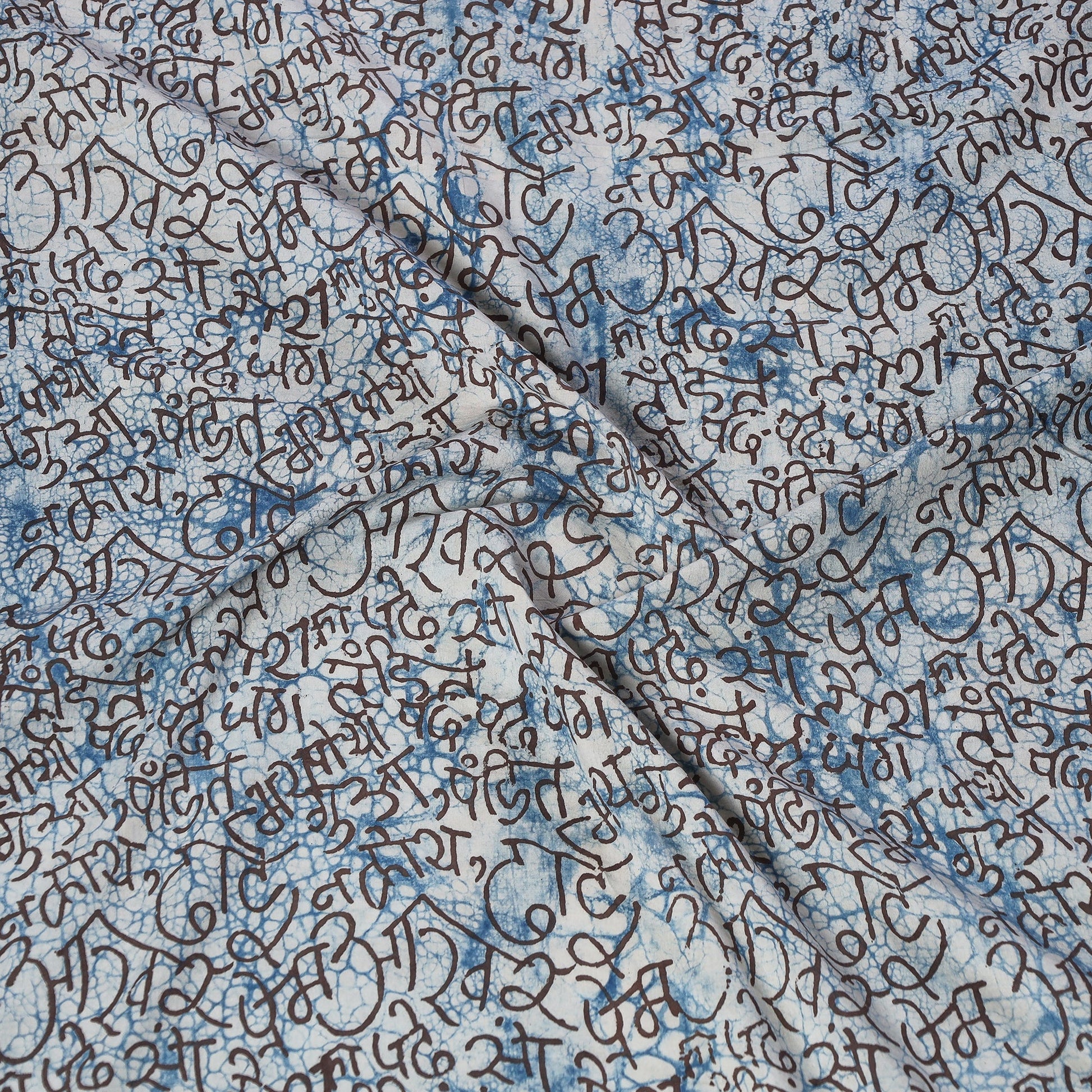 Blue - Bindaas Block Art Printed Cotton Blouse Piece