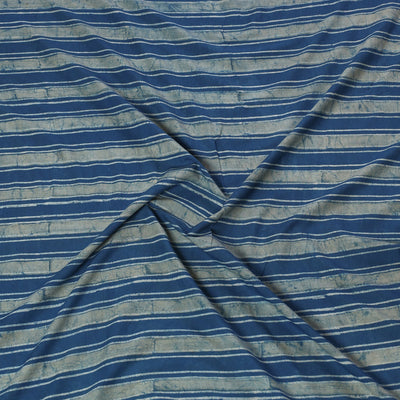 Blue - Akola Block Printed Cotton Blouse Piece