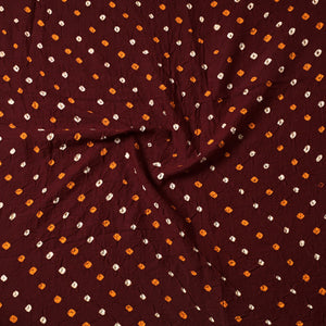 Brown - Kutch Bandhani Tie-Dye Cotton Precut Fabric (1 meter) 61