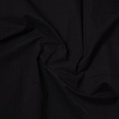 Black - Mangalagiri Handloom Cotton Zari Border Fabric 02