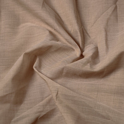 Beige - Mangalagiri Handloom Cotton Zari Border Fabric 09