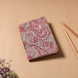 Brown - Sanganeri Fabric Cover Handmade Paper Notebook (7 x 5 in)