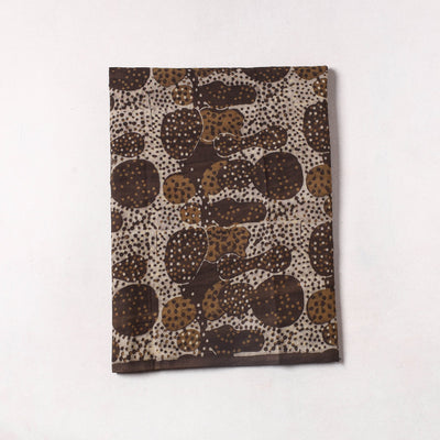 Brown - Akola Block Printed Cotton Precut Fabric (1.3 meter) 05