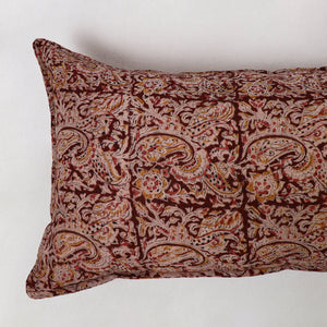 Brown - Kalamkari Block Print Pillow Cover (Set of 2) 02