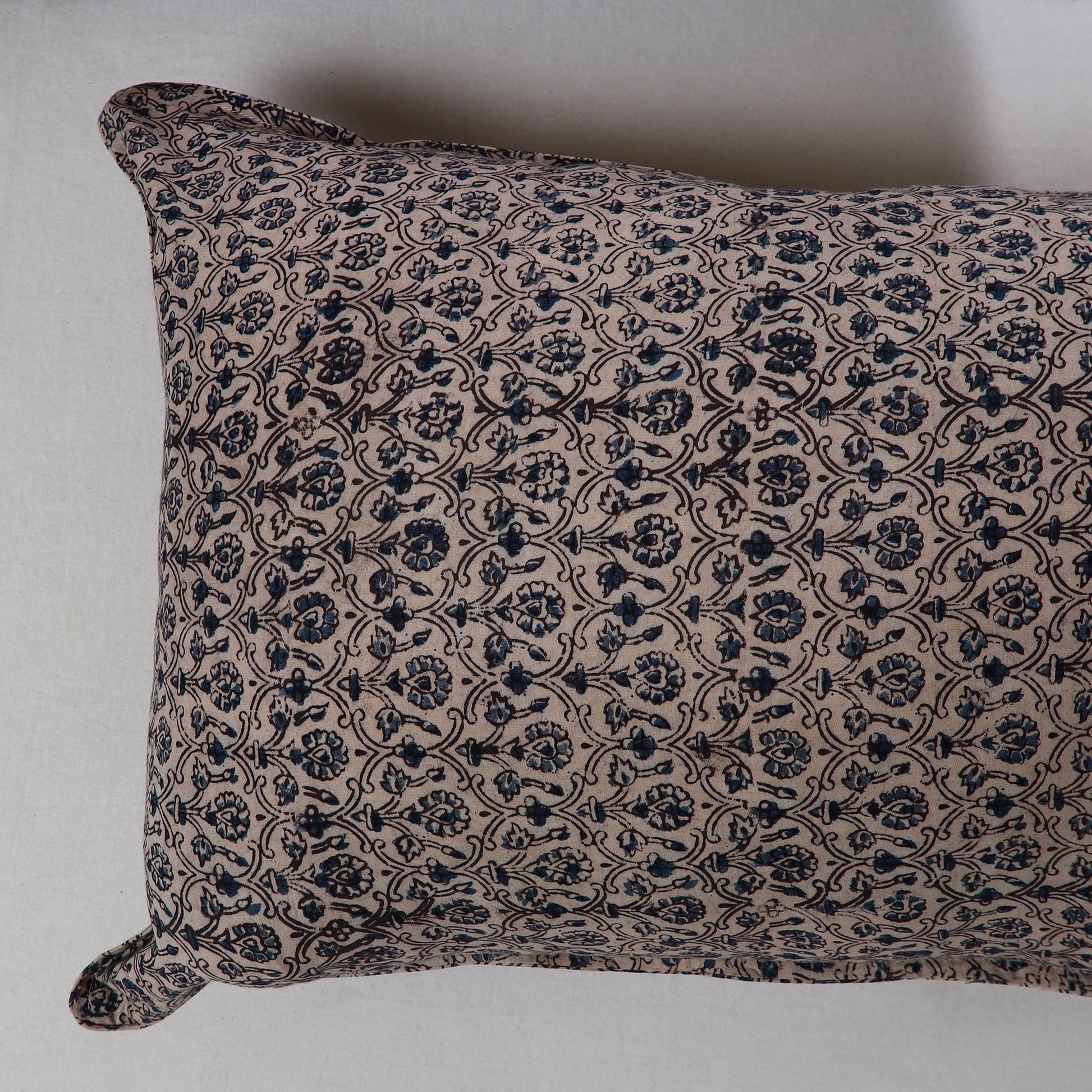 Black - Kalamkari Block Print Pillow Cover (Set of 2) 07