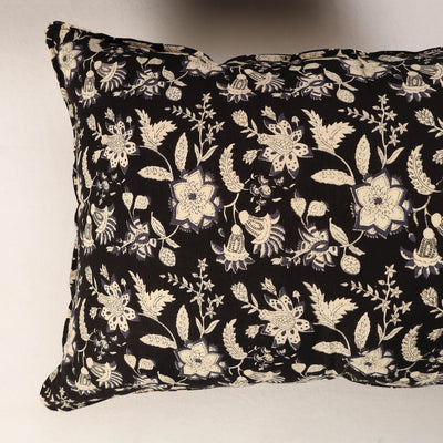 Black - Set of 2 Jaipur Print Cotton Pillow Covers 01