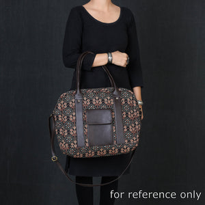 Brown - Kutch Printed Cotton Sling Bag