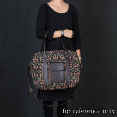 Brown - Kutch Printed Cotton Sling Bag