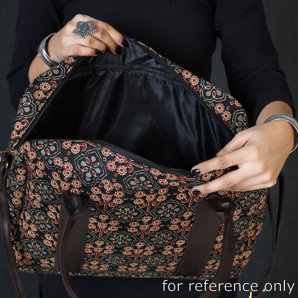 Brown - Kutch Printed Cotton Sling Bag