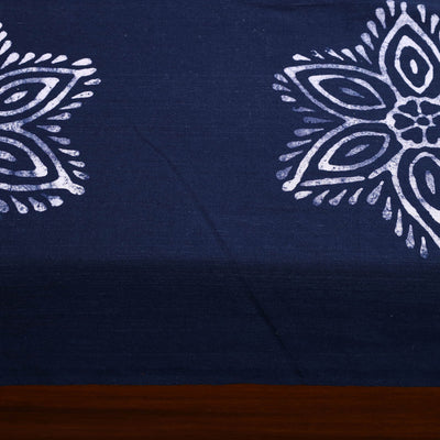 Blue - Cotton Hand Batik Print Single Bedsheet (91 x 57 ) 07