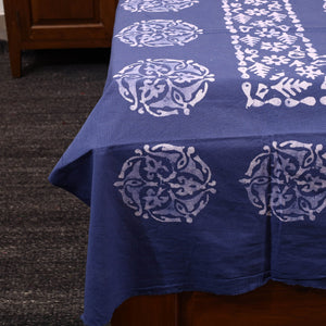 Blue - Cotton Hand Batik Print Single Bedsheet (91 x 57 ) 09