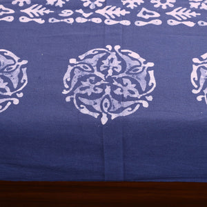 Blue - Cotton Hand Batik Print Single Bedsheet (91 x 57 ) 09