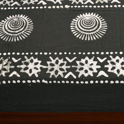 Black - Cotton Hand Batik Print Single Bedsheet (91 x 57 ) 10