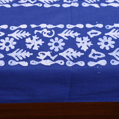 Blue - Cotton Hand Batik Print Single Bedsheet (91 x 57 ) 13