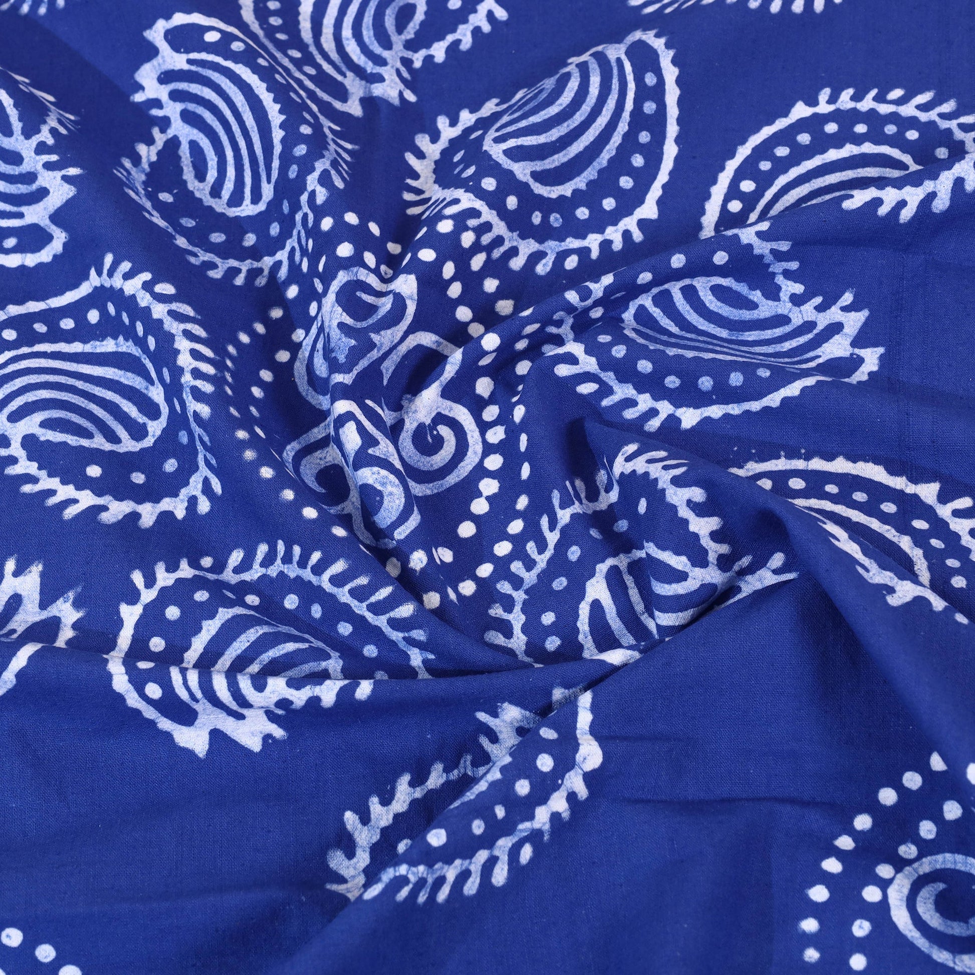 Blue - Cotton Hand Batik Print Single Bedsheet (91 x 57 ) 13