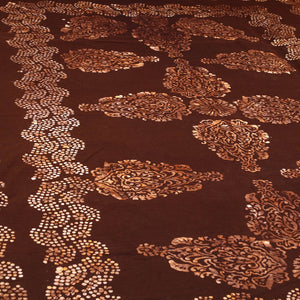 Brown - Cotton Hand Batik Print Single Bedsheet (91 x 57 ) 14