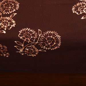 Brown - Cotton Hand Batik Print Single Bedsheet (91 x 57 ) 15